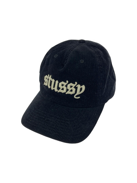 STUSSY Corduroy OLD ENGLISH CAP 黒