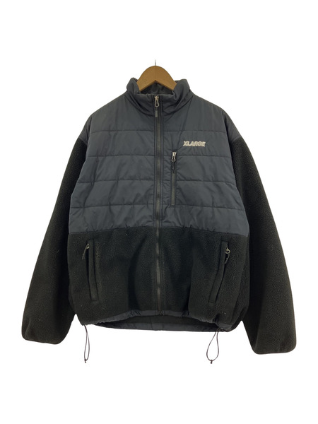 XLARGE PANELED FLEECE JACKET ブラック (L)[値下]