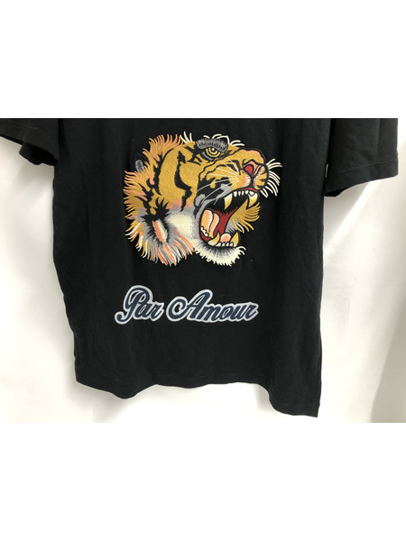 GUCCI/17SS/タイガー刺繍エンブロイダリーTシャツ/M/黒/430813-X5M72