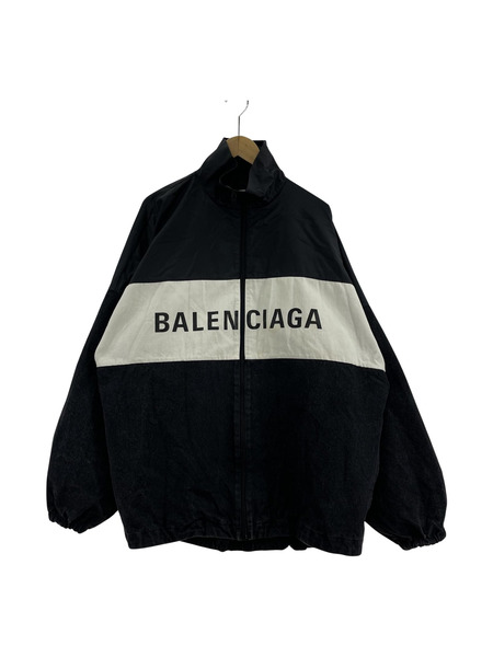 BALENCIAGA デニムトラックジャケット 34 ブラック