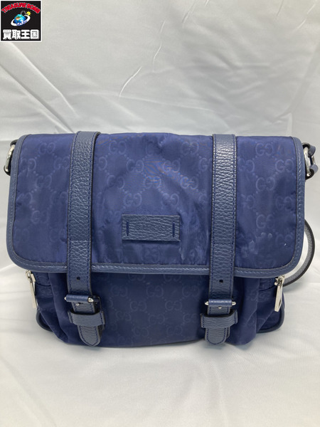 GUCCI GGナイロン ショルダーバッグ 510335 グッチ ブルー