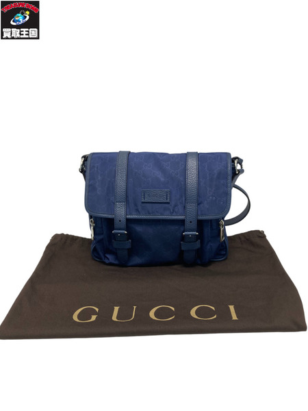 GUCCI GGナイロン ショルダーバッグ 510335 グッチ ブルー