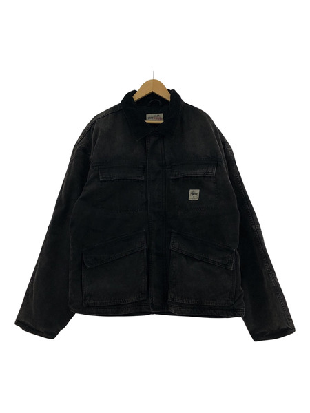 STUSSY WASHED CANVAS SHOP JKT (XL) 115589 グレー