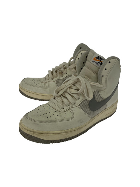 NIKE Air Force 1 High Sail and Medium Grey (27.5)