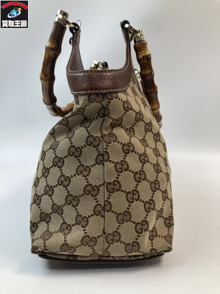 GUCCI グッチ 137395 GGｌキャンバス バンブートートバッグ GG柄 ハンドバック