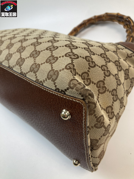 GUCCI グッチ 137395 GGｌキャンバス バンブートートバッグ GG柄 ハンドバック