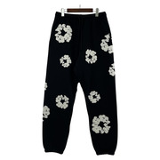 DENIM TEARS COTTON WREATH SWEATPANT BLACK フラワースウェットパンツ L 黒