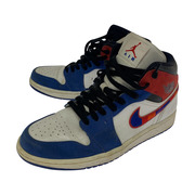 NIKE AIR JORDAN 1 MID WHITE/BLUE/RED/26.5cm