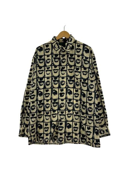 JEAN-PAUL GAULTIER JUNIOR フェイスコラージュ 総柄ポリシャツ 48