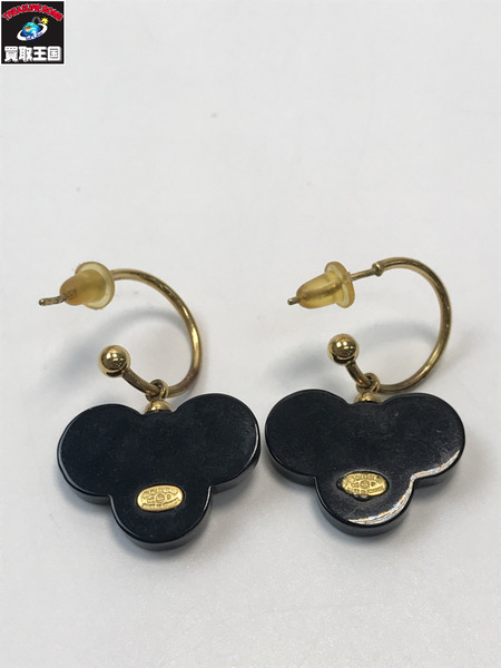 CHANEL シャネル フープピアス ブラック ゴールド ココマーク