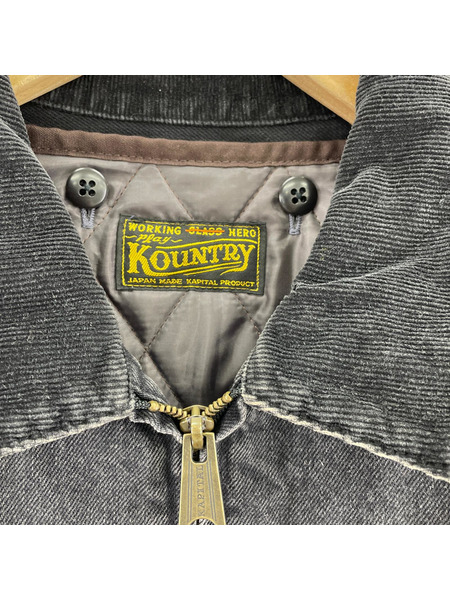 KAPITAL 14oz Black Denim T-back Drizzler Anarchy Rainbowy 4