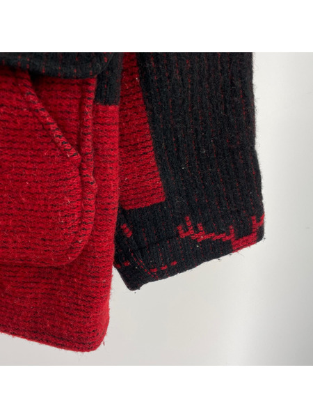 WOOLRICH ソノ他 USA製 バッファローチェック ウールコンチョボタンコート 赤黒