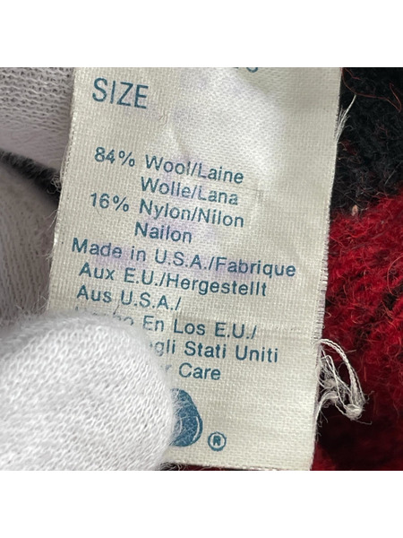 WOOLRICH ソノ他 USA製 バッファローチェック ウールコンチョボタンコート 赤黒