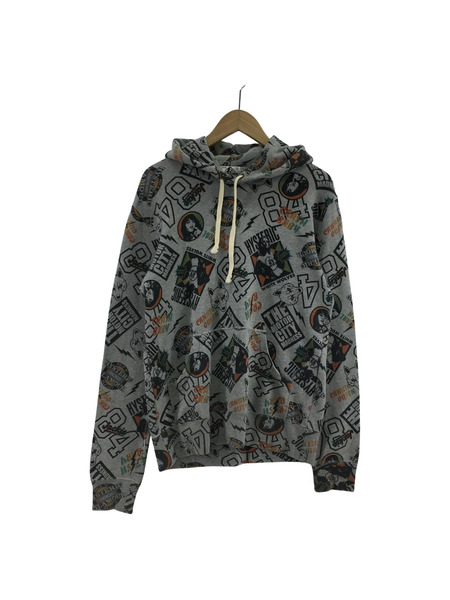 HYSTERIC GLAMOUR パーカー 総柄 GRY M