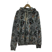 HYSTERIC GLAMOUR パーカー 総柄 GRY M