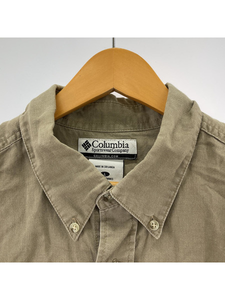 Columbia SS linen Shirt L BRW