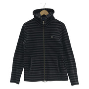 FRED PERRY 鹿ノ子 ボーダー ジップパーカー (XS)
