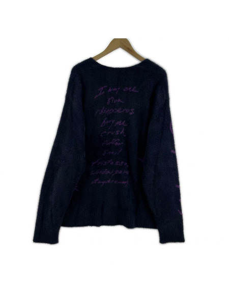 HUF カーディガン Smashing Pumpkins SIVA MOHAIR CARDIGAN 紺