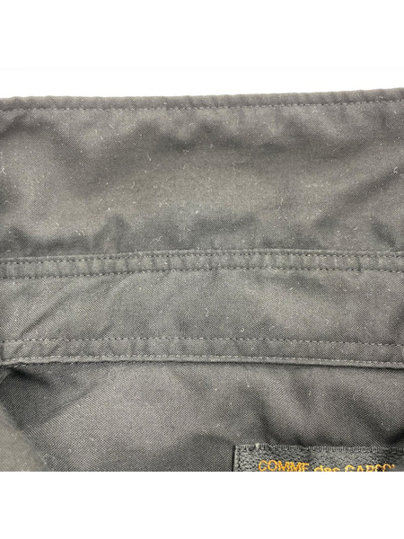 COMME des GARCONS 長袖シャツ HOMME PLUS 24SS エステル縮絨 ドッキングシャツ
