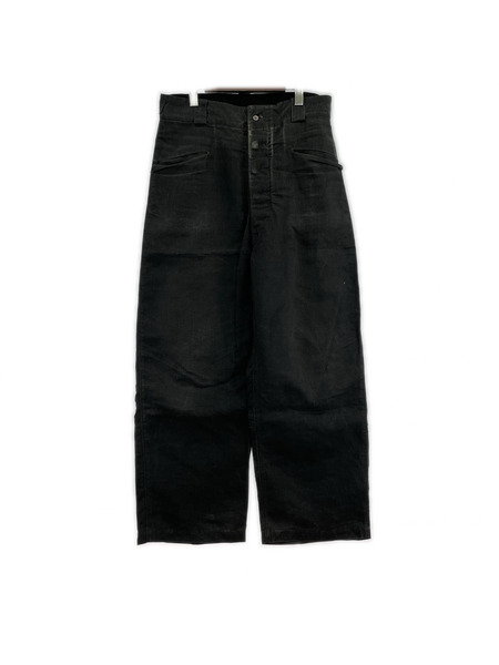 A.PRESSE 25SS Vintage Black Linen Trousers 3 黒 25SAP-04-19H