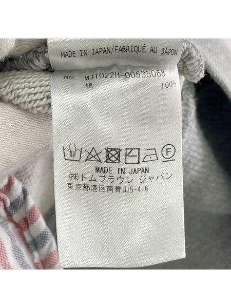 THOM BROWNE パーカー(ジップアップ) 4BAR クラシックフーディー 灰(5)