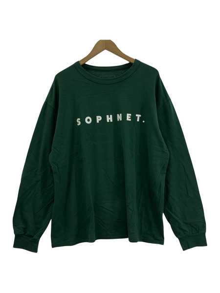 SOPHNET./LOGO BAGGY TEE/M/グリーン[値下]