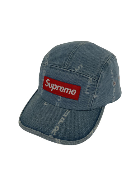 Supreme 20AW/Logo Jacquard Denim Camp cap