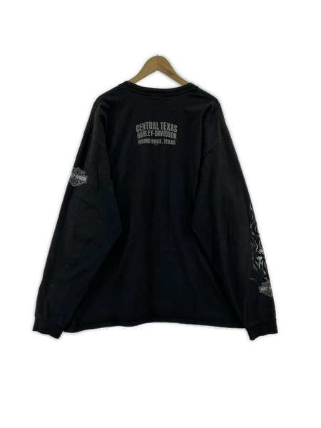 Harley-Davidson 長袖Tシャツ・カットソー 袖プリント ファイアパターン