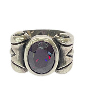 リング・指輪 パープルストーンリング SV925 15号