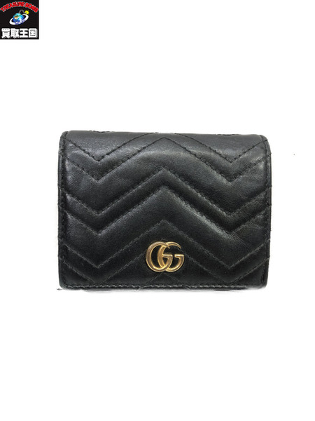 GUCCI GGマーモント コンパクトウォレット/黒/ブラック/グッチ/サイフ[値下]