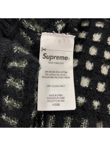 Supreme 23SS GRADIENT GRID KNIT SHORT M 黒系