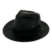 HENSCHEL HAT レザーハット ブラック