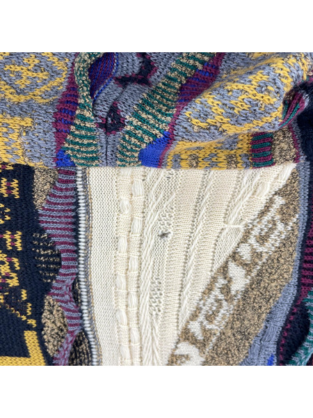 OLD・VINTAGE  MODIGLIANI 3Dニット ジップアップフーディー (M)