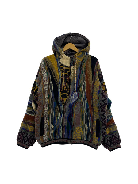 OLD・VINTAGE  MODIGLIANI 3Dニット ジップアップフーディー (M)