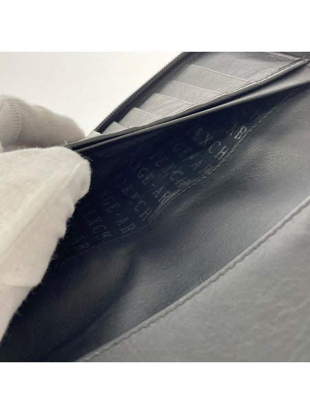 ARMANI EXCHANGE 長財布 ラウンドファスナー ロングウォレット 黒