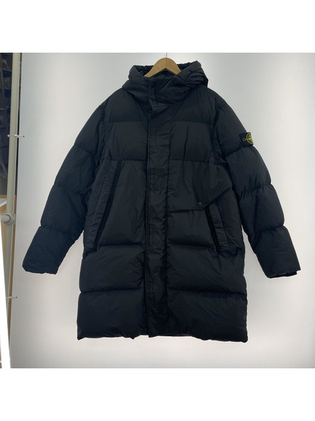 STONE ISLAND Crinkle Reps Hooded Down Long Jacket ダウンコート L