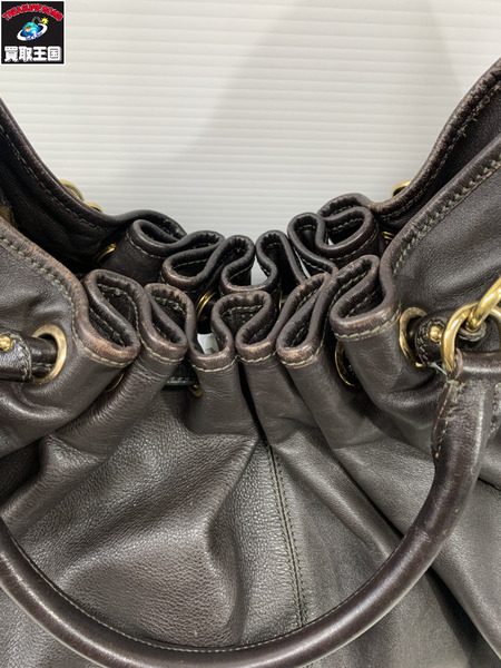 ハンドバッグ 2way ショルダーバッグ ブラウン