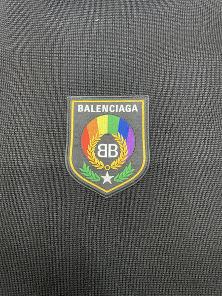 BALENCIAGA 18AW SLEEVE PRIDE HOODIE ドッキングニット XS