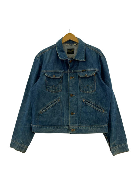 Wrangler デニムジャケット 70s 黒タグ初期 USA製 124mj 46[値下]