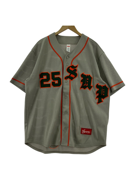 Supreme 25SS Old English Baseball Jersey L グレー