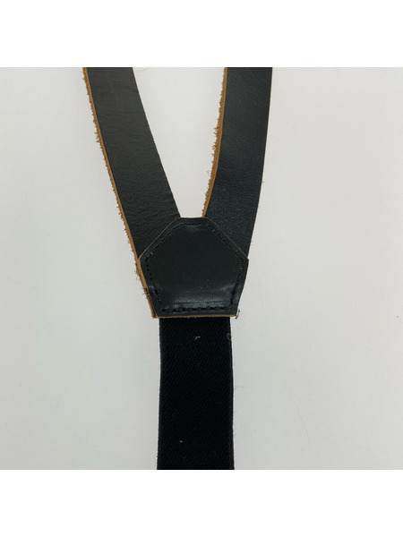 schott ソノ他 サスペンダー レザー 黒