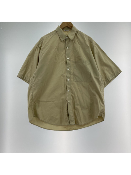 AURALEE/WASHED FINX TWILL HALF SLEEVED BIG SHIRTS[値下]