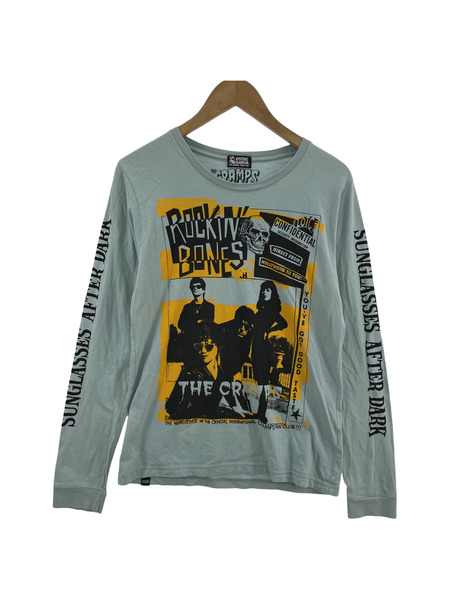 HYSTERIC GLAMOUR 01171CL06 THE CRAMPS L/S カットソー 青