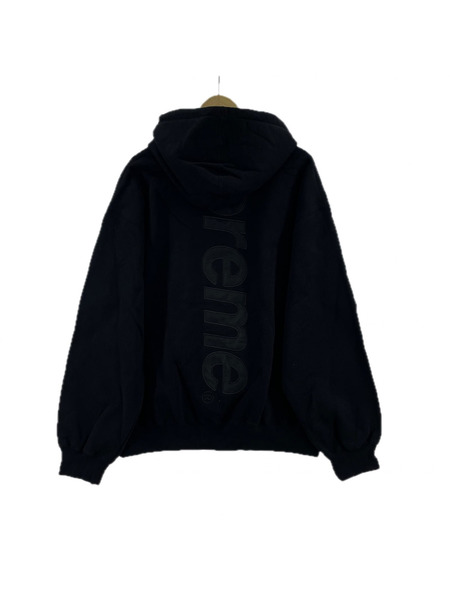 Supreme  Satin Appliaue Hooded  パーカー ブラック L 汚レアリ