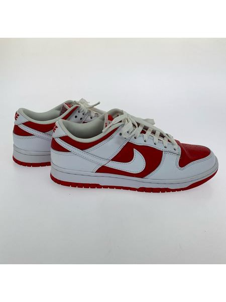 NIKE スニーカー DUNK LOW RETRO 赤白 (26.0cm)