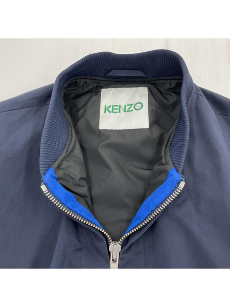 KENZO Faux Layerd Cotton Twill Blouson (L) ネイビー