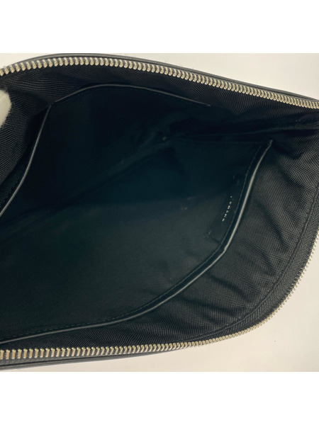 ショルダーバッグ yuhaku/サコッシュ/レザーバッグ/BLK