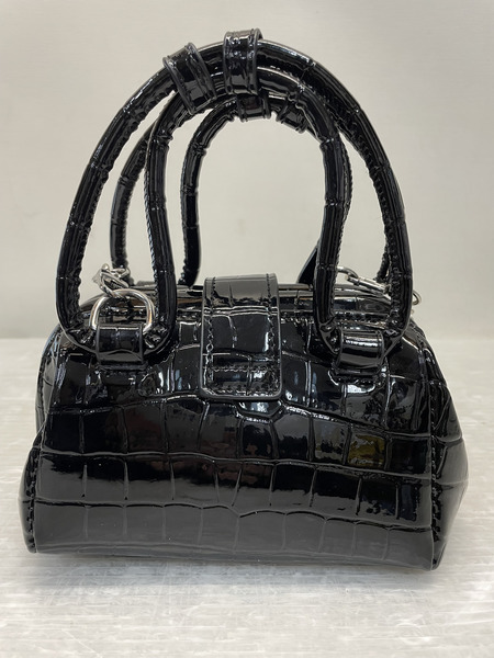 Vivienne Westwood クロコダイル型押しヴィーガンレザー バッグ ブラック