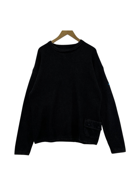 Liberaiders GARMENT DYED COTTON KNIT CREWNECK M 黒