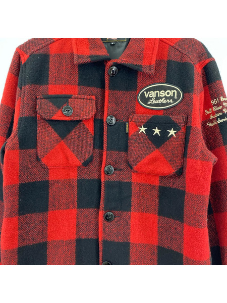 VANSON ジャケット バッファローチェック ウール CPOジャケット